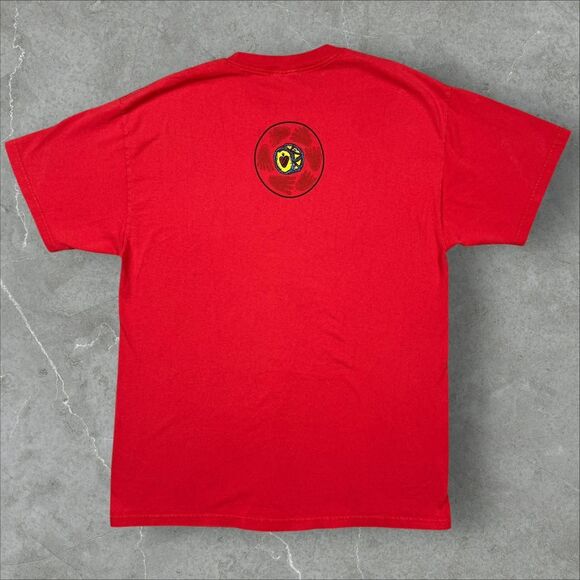 VTG Carlos Santana 2002 Michael Roman River of Colors Hand Y2K Red T-Shirt - L - Picture 5 of 7